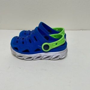 Skechers‎ Infant Slip On Sandals sz 6 Blue Bottom Lights